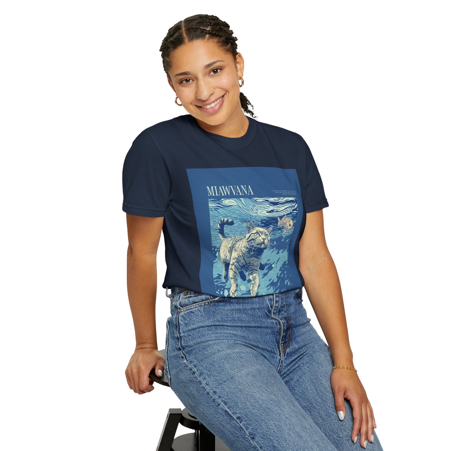 Fun Cat Illustration Unisex T-Shirt - Miawana Design