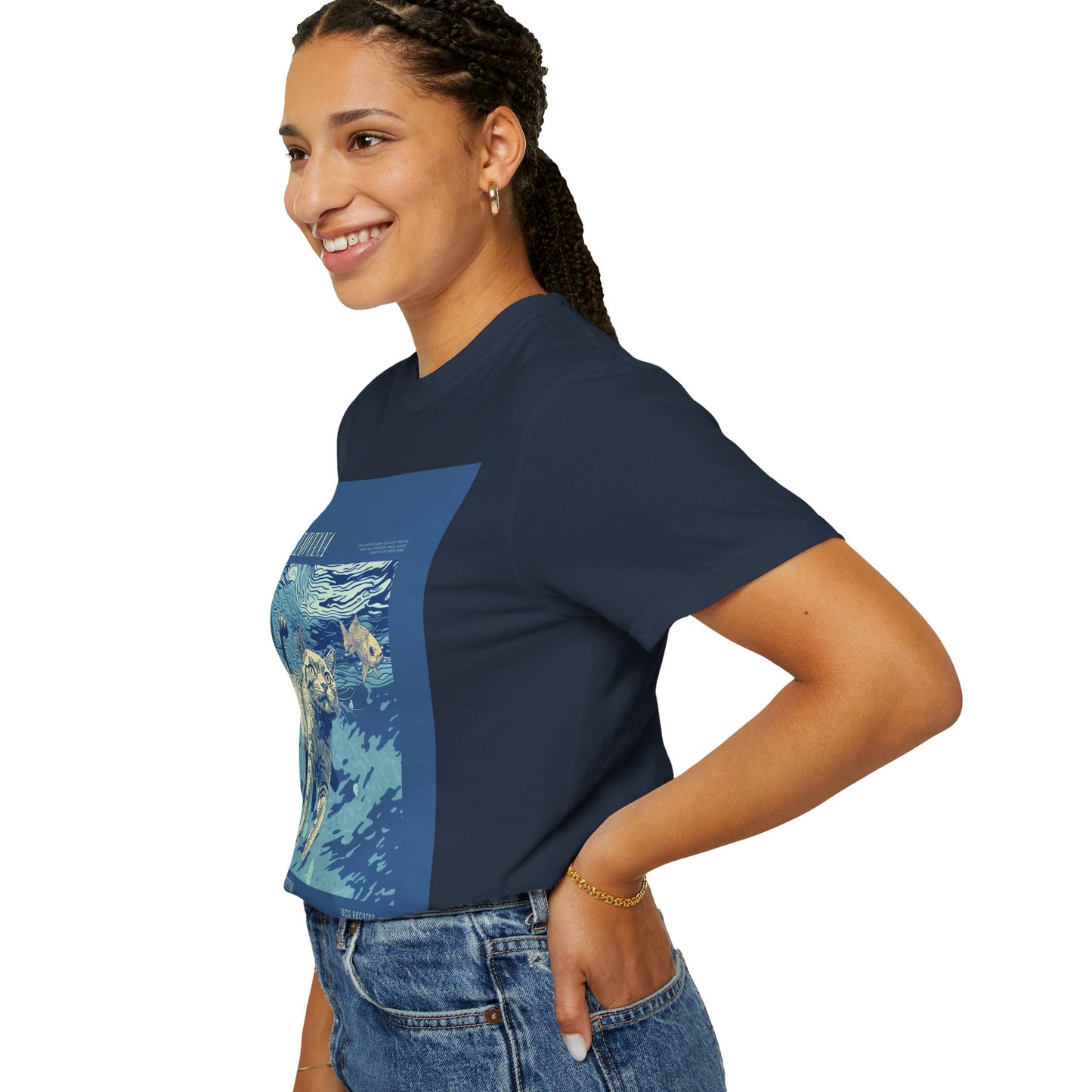 Fun Cat Illustration Unisex T-Shirt - Miawana Design