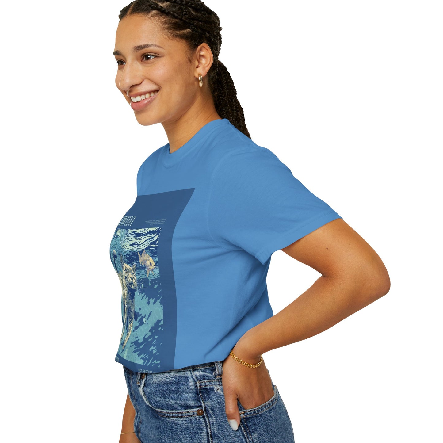 Fun Cat Illustration Unisex T-Shirt - Miawana Design